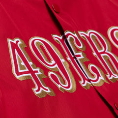San Francisco 49ers Mitchell & Ness Coaches Full-Snap Hooded Windbreaker Jacket