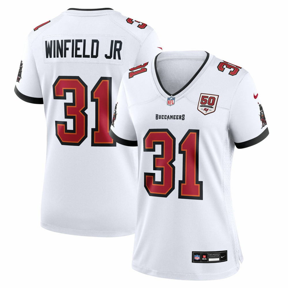 Tampa Bay Buccaneers Nike Antoine Winfield Jr. Women's 50th Season Patch Game Jersey