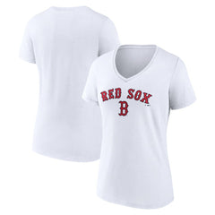 Boston Red Sox Women's Team Lockup V-Neck T-Shirt | MLB Sale