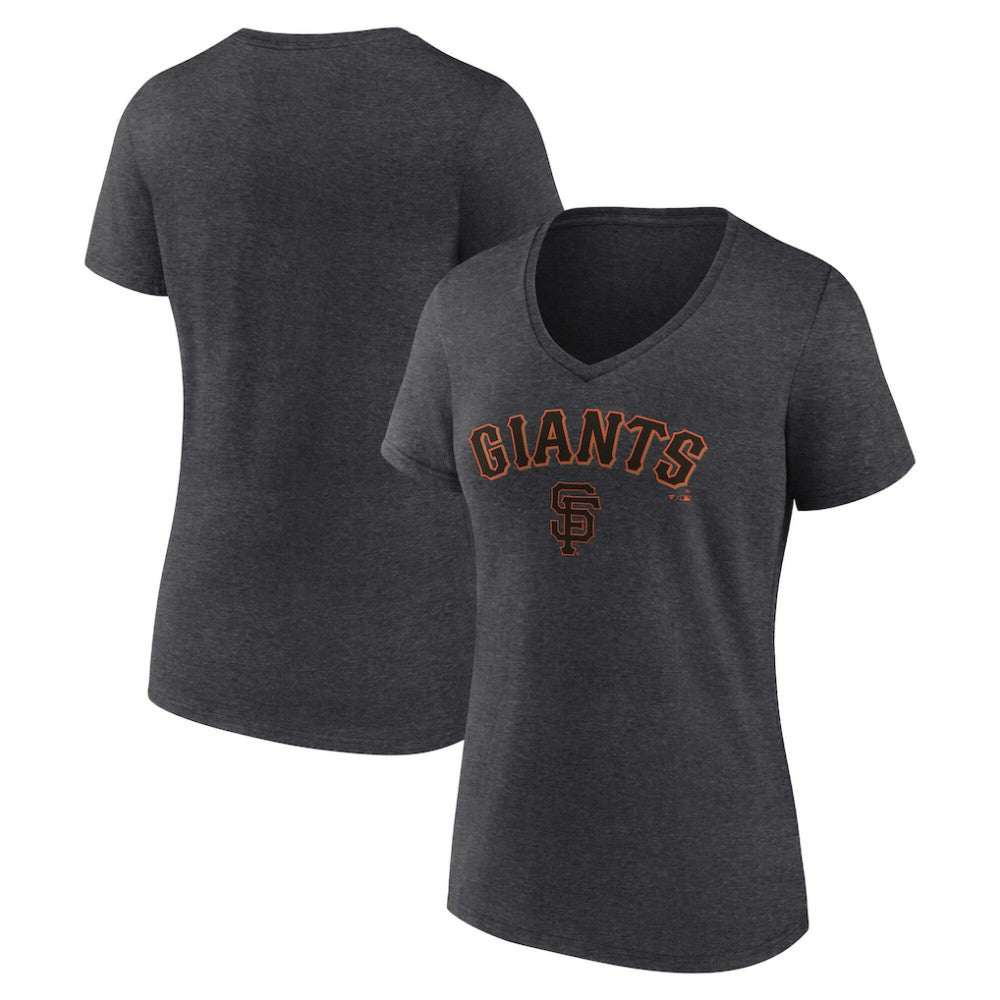 San Francisco Giants Women's Team Lockup V-Neck T-Shirt | MLB Shop