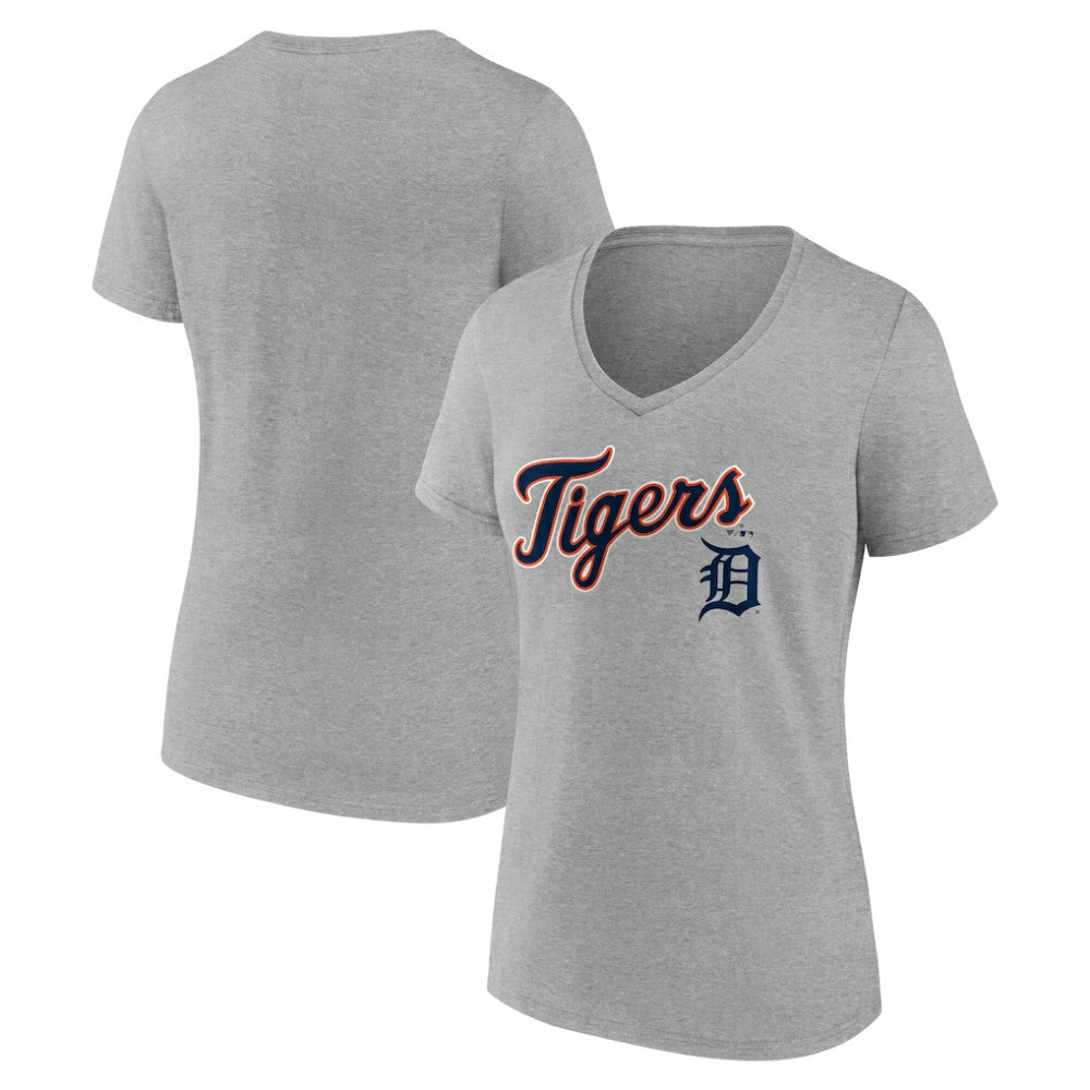 Detroit Tigers Women's Team Lockup V-Neck T-Shirt | MLB US