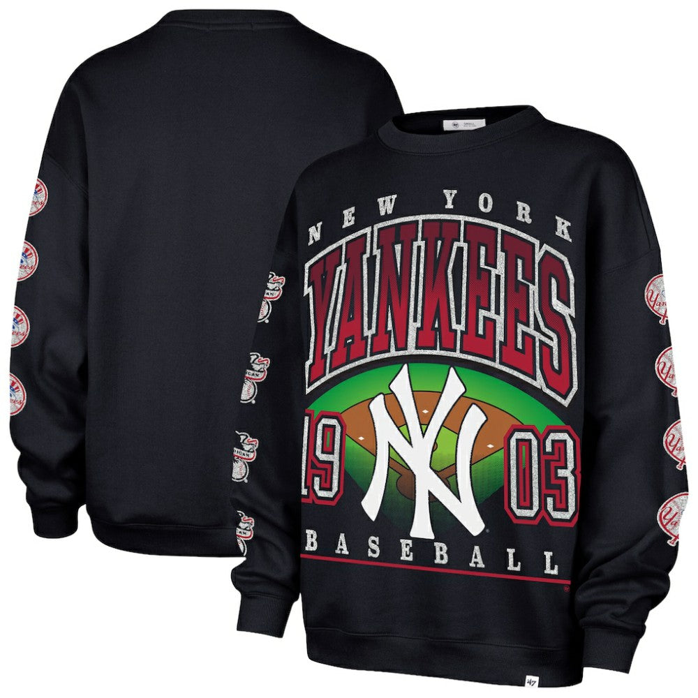 New York Yankees '47 Women's Trendy Team Go Big Oversized Sweatshirt | MLB For sale
