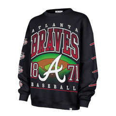 Atlanta Braves '47 Women's Trendy Team Go Big Oversized Sweatshirt | MLB Sale