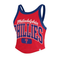Philadelphia Phillies '47 Women's Trendy Team Rally Sporty Cropped Racerback Tank Top | MLB Online