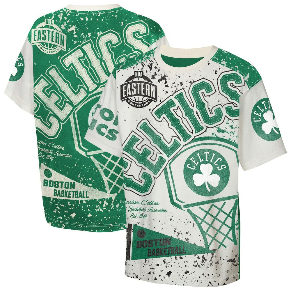 Boston Celtics Outerstuff Youth Top Player All-Over-Print T-Shirt On Sale