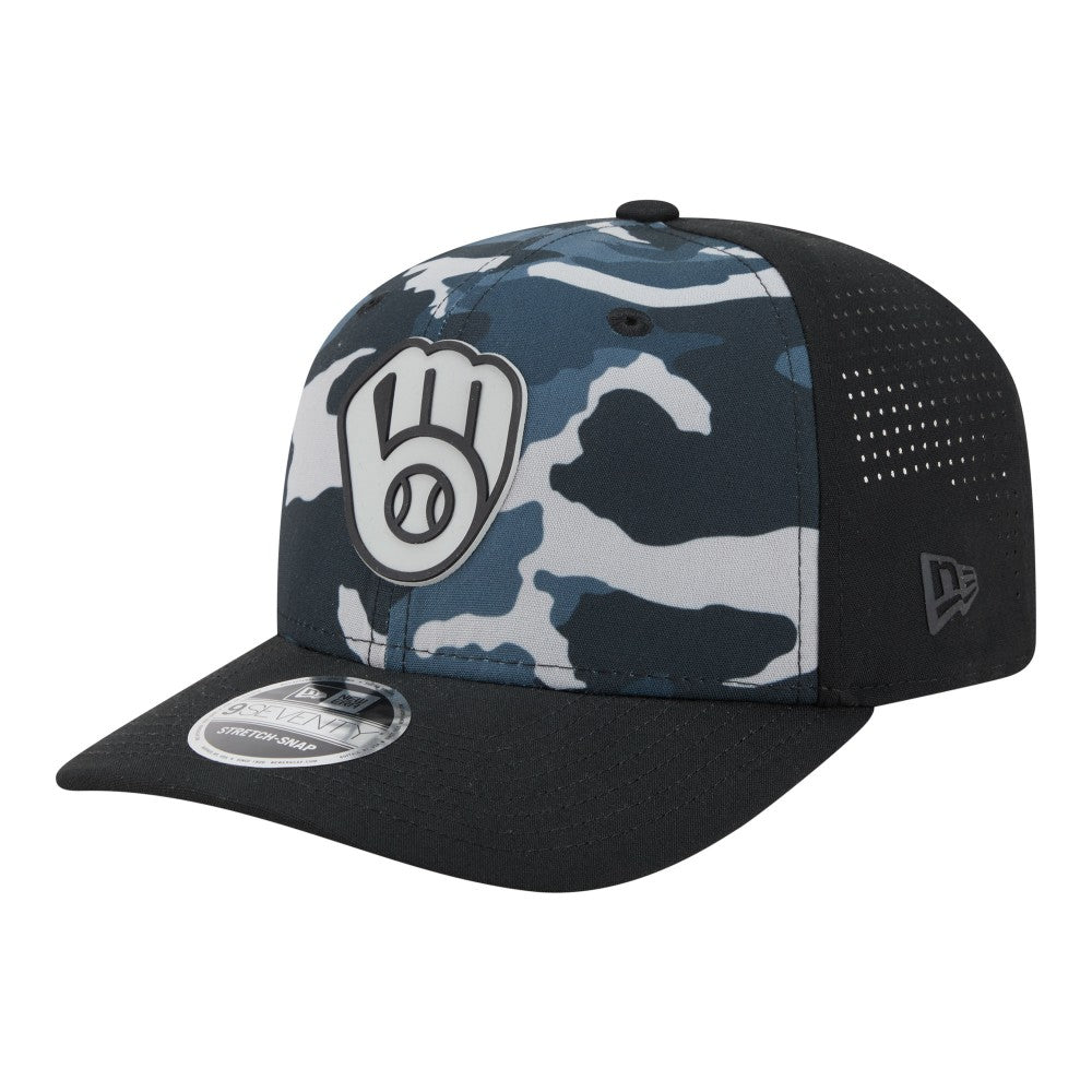 Milwaukee Brewers New Era Tonal Camo 9SEVENTY Stretch-Snap Hat | MLB Shop