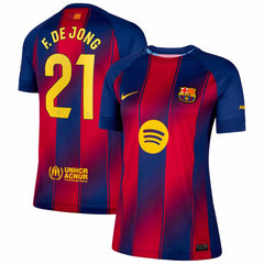 Frenkie de Jong Barcelona Women's 2025/26 Home Replica Jersey Navy - Nike