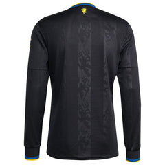 Manchester United 2025/26 Third Replica Long Sleeve Jersey Black - Adidas