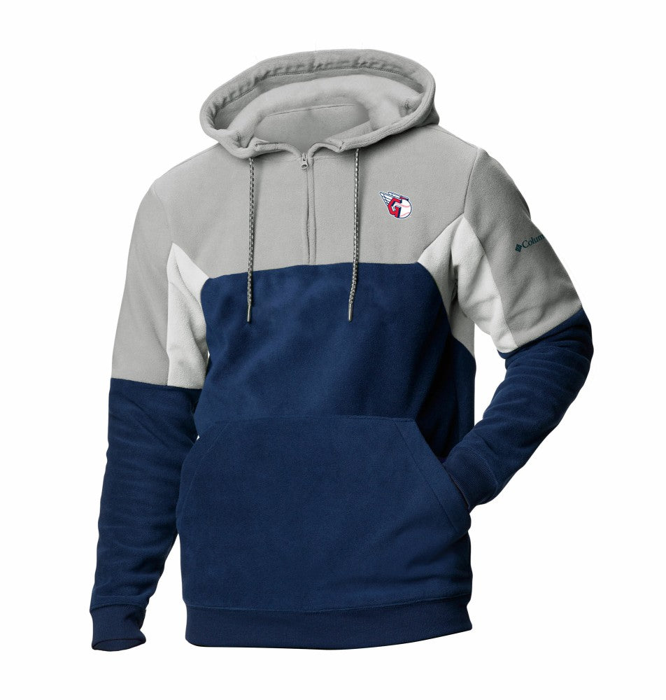Cleveland Guardians Columbia Men's Lodge Fleece Quarter-Zip Hoodie | MLB On Sale