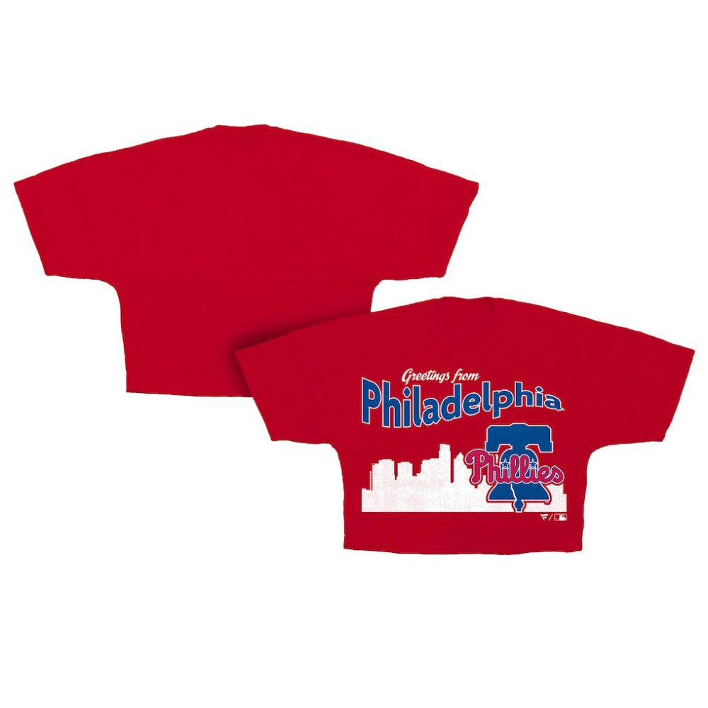 Philadelphia Phillies Fanatics Women's Cropped Jersey T-Shirt | MLB US