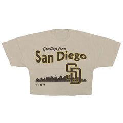 San Diego Padres Fanatics Women's Skyline Crop T-Shirt | MLB Shop