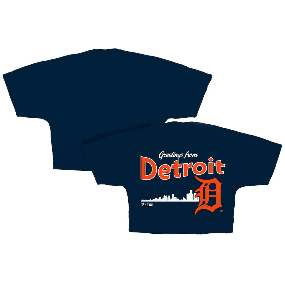 Detroit Tigers Fanatics Women's Skyline Crop T-Shirt | MLB Outlet