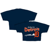 Detroit Tigers Fanatics Women's Skyline Crop T-Shirt | MLB Outlet