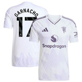 Alejandro Garnacho Manchester United 2025/26 Away Replica Player Jersey White - Adidas