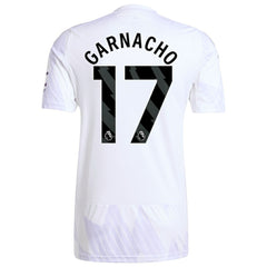 Alejandro Garnacho Manchester United 2025/26 Away Replica Player Jersey White - Adidas