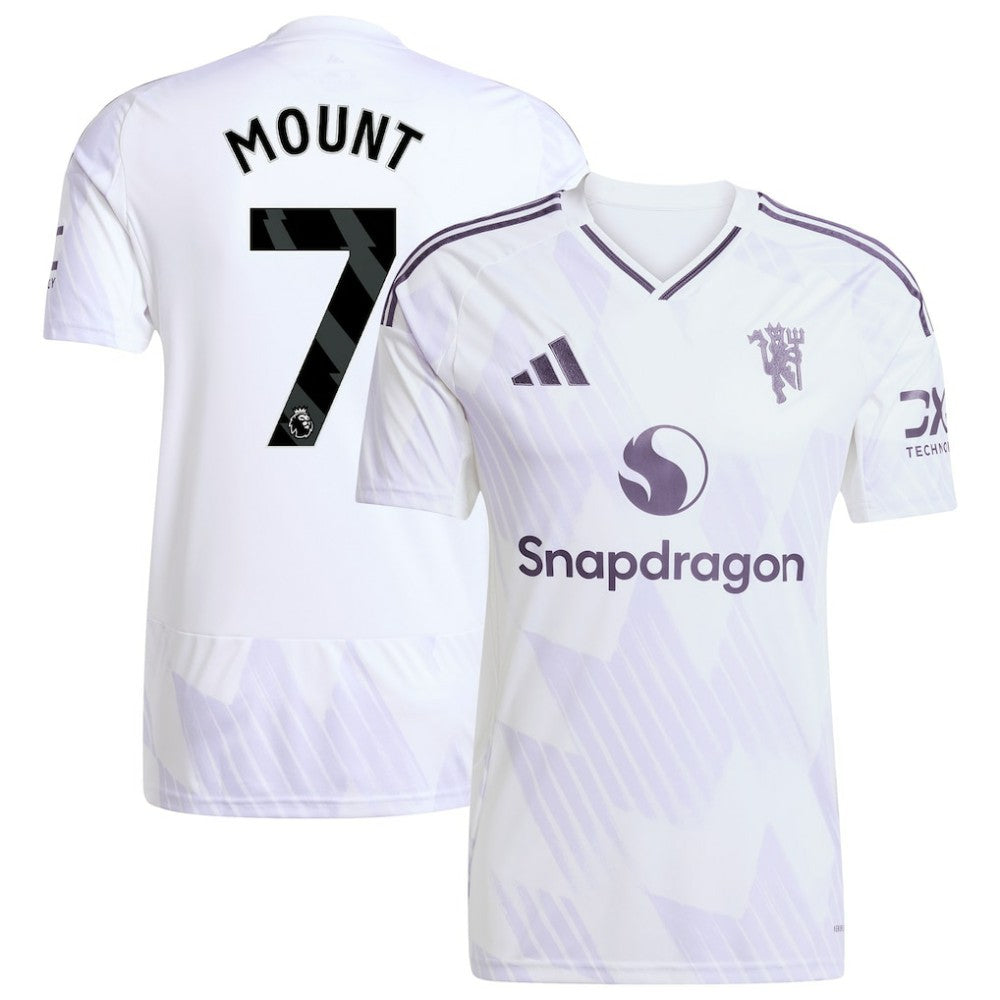 Mason Mount Manchester United 2025/26 Away Replica Player Jersey White - Adidas