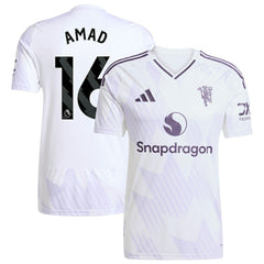 Amad Diallo Manchester United 2025/26 Away Replica Player Jersey White - Adidas