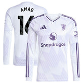 Amad Diallo Manchester United 2025/26 Away Replica Long Sleeve Player Jersey White - Adidas