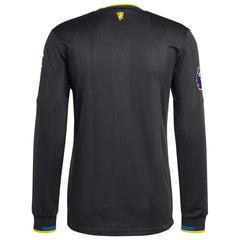 Manchester United 2025/26 Third Long Sleeve Jersey Black - Adidas