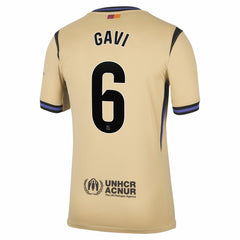Gavi Barcelona 2025/26 Away Stadium Replica Jersey Gold - Nike
