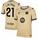 Frenkie de Jong Barcelona 2025/26 Away Stadium Replica Jersey Gold - Nike