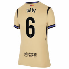 Gavi Barcelona Women's 2025/26 Away Stadium Replica Jersey Gold - Nike