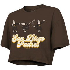 San Diego Padres Majestic Threads Women's Boxy Crop T-Shirt | MLB On Sale