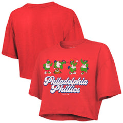 Philadelphia Phillies Majestic Threads Women's Boxy Crop T-Shirt | MLB For sale