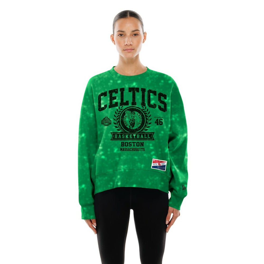 Boston Celtics Women's Throwback Collection Mineral Wash Crewneck Sweatshirt On Sale