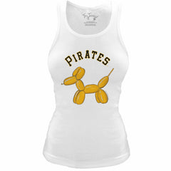 Pittsburgh Pirates Tiny Turnip Women's Fitted Balloon Dog Tri-Blend Tank Top | MLB Outlet