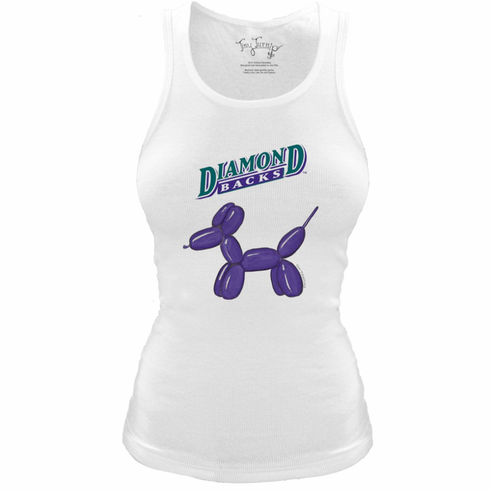 Arizona Diamondbacks Tiny Turnip Women's Fitted Balloon Dog Tri-Blend Tank Top | MLB Sale