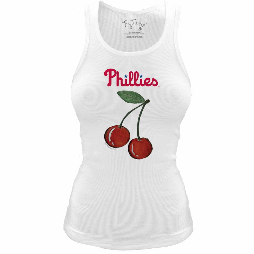 Philadelphia Phillies Tiny Turnip Women's Fitted Cherries Tri-Blend Tank Top | MLB Discount