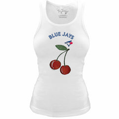 Toronto Blue Jays Tiny Turnip Women's Fitted Cherries Tri-Blend Tank Top | MLB Sale