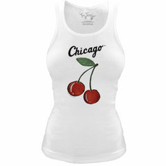 Chicago White Sox Tiny Turnip Women's Fitted Cherries Tri-Blend Tank Top | MLB For sale