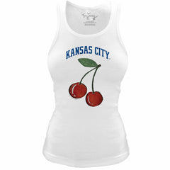 Kansas City Royals Tiny Turnip Women's Fitted Cherries Tri-Blend Tank Top | MLB Shop
