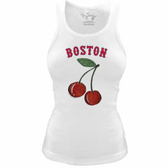 Boston Red Sox Tiny Turnip Women's Fitted Cherries Tri-Blend Tank Top | MLB Near me