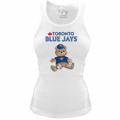 Toronto Blue Jays Tiny Turnip Women's Fitted Teddy Bear Tri-Blend Tank Top | MLB Near me
