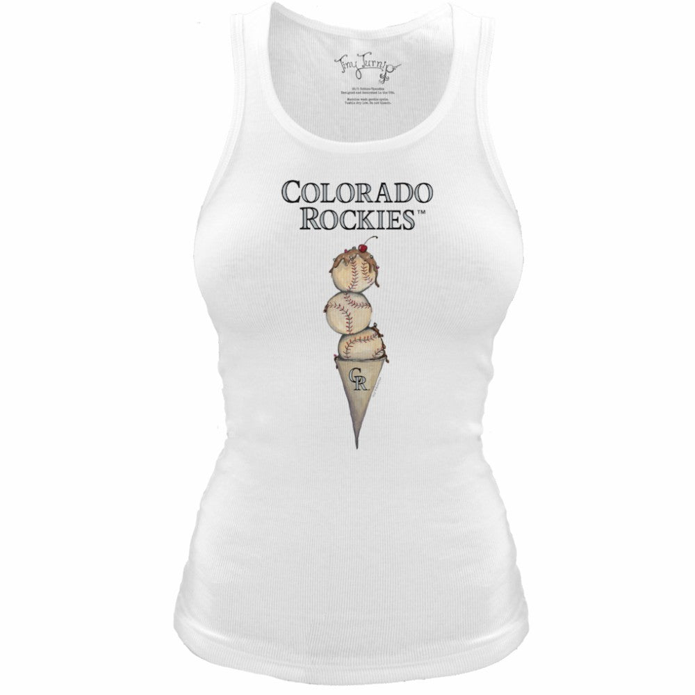 Colorado Rockies Tiny Turnip Women's Fitted Triple Scoop Tri-Blend Tank Top | MLB Online