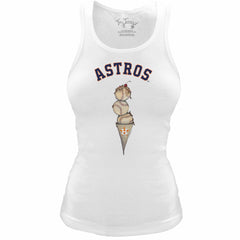 Houston Astros Tiny Turnip Women's Fitted Triple Scoop Tri-Blend Tank Top | MLB Outlet