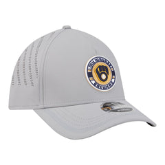 Milwaukee Brewers New Era Patch 39THIRTY A-Frame M-Crown Perforated Flex Hat | MLB Discount