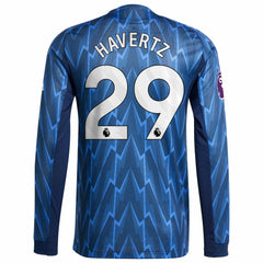 Kai Havertz Arsenal 2025/26 Away Long Sleeve Player Jersey Blue - Adidas
