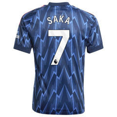 Bukayo Saka Arsenal Youth 2025/26 Away Replica Player Jersey Blue - Adidas