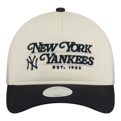 New York Yankees New Era Women's Retro 9FORTY M-Crown A-Frame Trucker Adjustable Hat | MLB Discount
