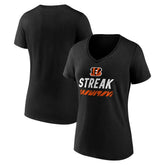 Cincinnati Bengals Women's Streak V-Neck T-Shirt