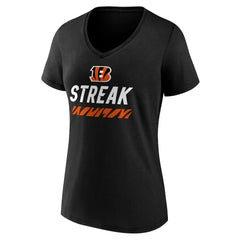 Cincinnati Bengals Women's Streak V-Neck T-Shirt
