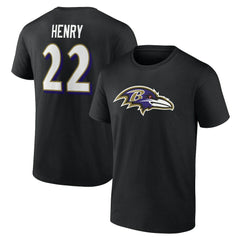 Baltimore Ravens Derrick Henry Icon Name & Number T-Shirt