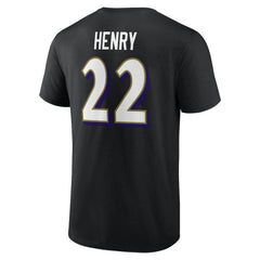 Baltimore Ravens Derrick Henry Icon Name & Number T-Shirt