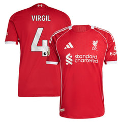 Virgil van Dijk Liverpool 2025/26 Home Jersey Red - Adidas