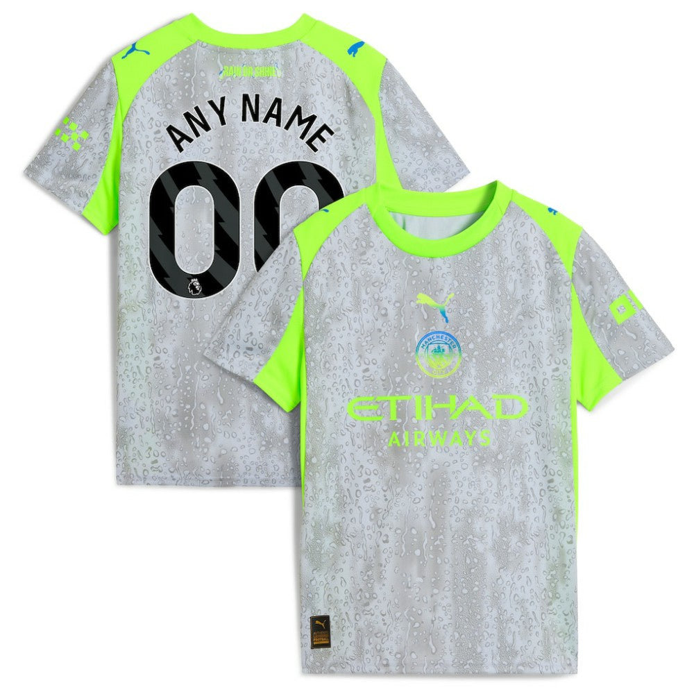 Manchester City Youth 2025/26 Third Replica Custom Jersey Green/Neon Green - Puma