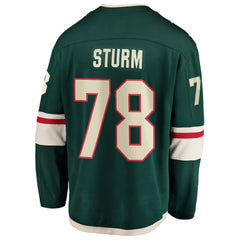 Nico Sturm Minnesota Wild Fanatics Home Breakaway Jersey Green